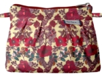 Mini Pleated clutch bag poppy