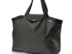 Tote bag with a zip golden straw