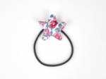 Pony-tail elastic hair star rose grenadine