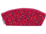 Pencil case pompons cerise