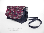 Flap of shoulder bag fuchsia poppy