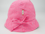 Sun Hat for baby neon pink gingham