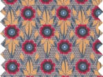 1 m fabric coupon fleurs de savane