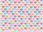 Cotton fabric ex2334 blue orange striped fish