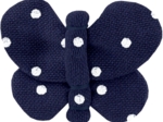 Butterfly hair clip navy blue spots