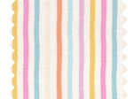 Jersey fabric pastel multicolor stripes