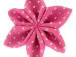 Star flower 4 hairslide fuchsia gold star