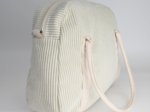Bowling bag  white large corduroy