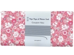 Coupon tissu 50 cm ex2338 white and pink floral mini