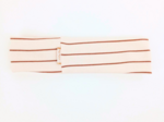Stretch jersey headband  ribbed caramel stripes