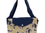 Tote bag with a zip citrons dorés