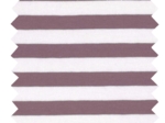 Jersey fabric white eggplant stripe