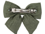 Bow tie hair slide gaze pailletée kaki
