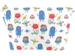 Cosmetic bag with flap petits monstres