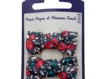 Small bows hair clips camelias rubis