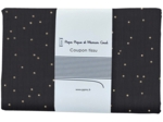 1 m fabric coupon gaze pois or noir