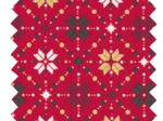 Cotton fabric ex2468 scandinavian geo red gold