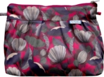 Pleated clutch bag fuchsia poppy