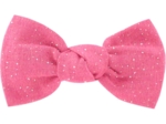 Small bow hair slide glittery pink