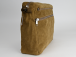 Large shoulder bag base brown large corduroy