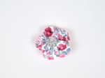 Mini Flower petal hair slide rose grenadine