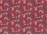 Coupon tissu 50 cm vermilion foliage
