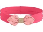 Jersey knit baby headband powdered gold triangle