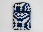 Quilted phone pocket jacquard bleu