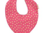 bandana bib feuillage or rose