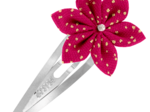Star flower hairclip fuchsia pailleté