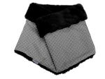 Adult Fur scarf snood vichy noir