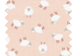 Cotton fabric pink sheep