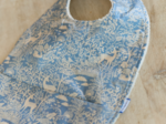 Coated fabric bib toile de biche