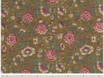 Cotton fabric ex2516 raspberry khaki marigold