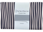 1 m fabric coupon striped  ivory navy