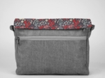 Square flap of saddle bag  jardin d'aurore