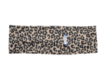 Stretch jersey headband  beige and black leo