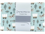 1 m fabric coupon bleu western