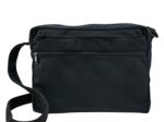 Base of satchel bag black corduroy