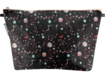 Cosmetic bag with flap constellations