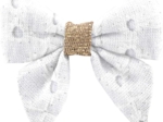 Mini bow tie clip english embroidery
