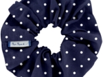 Scrunchie navy blue spots