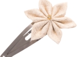 Star flower hairclip  glitter linen