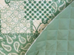 Quilted fabric ex2546 green patch