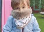 Children fur scarf snood montgolfiere