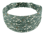 Headscarf headband- child size fleuri kaki