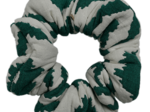 Scrunchie jacquard vert