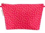 Cosmetic bag with flap feuillage or rose
