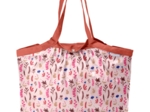 Pleated tote bag - Medium size herbier rose