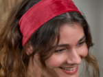 Stretch jersey headband  red velvet